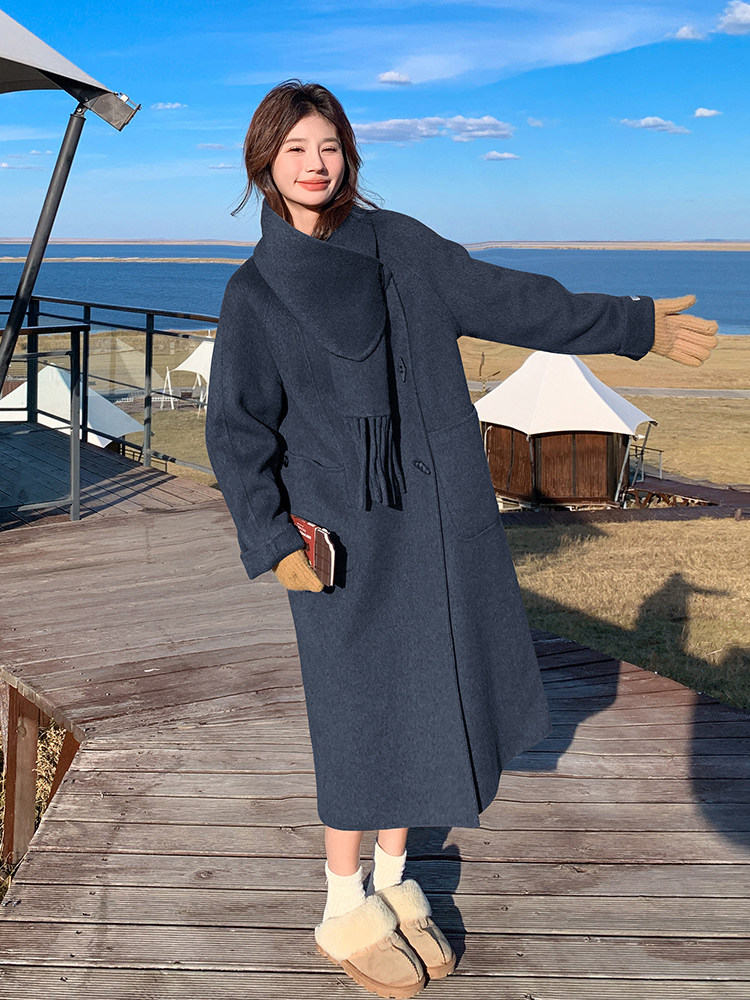 2025现货主推手工双面呢70毛羊毛大衣191-6337-P265-K388,女装双面呢大衣,韩蜜菓