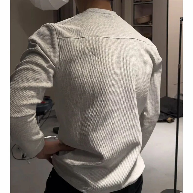 华夫格长袖JZL01,男装卫衣,星座807-3