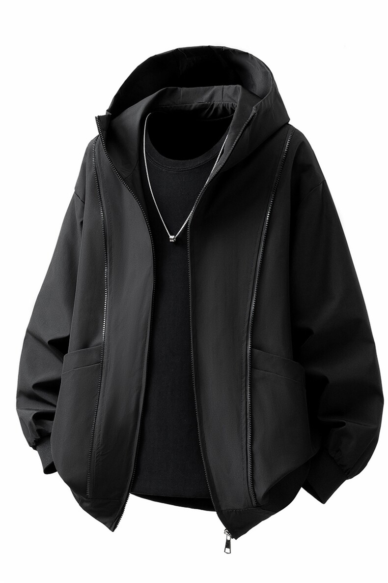 可二开拉链装饰解构大码M-5XL夹克男聚酯纤维JK78092P69控108,男装夹克,星座226-1