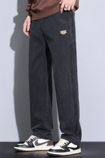 2025秋冬新款男士商务微阔腿裤时尚潮流男装长裤秋季厚款莱赛尔，男装休闲裤，星座224-3