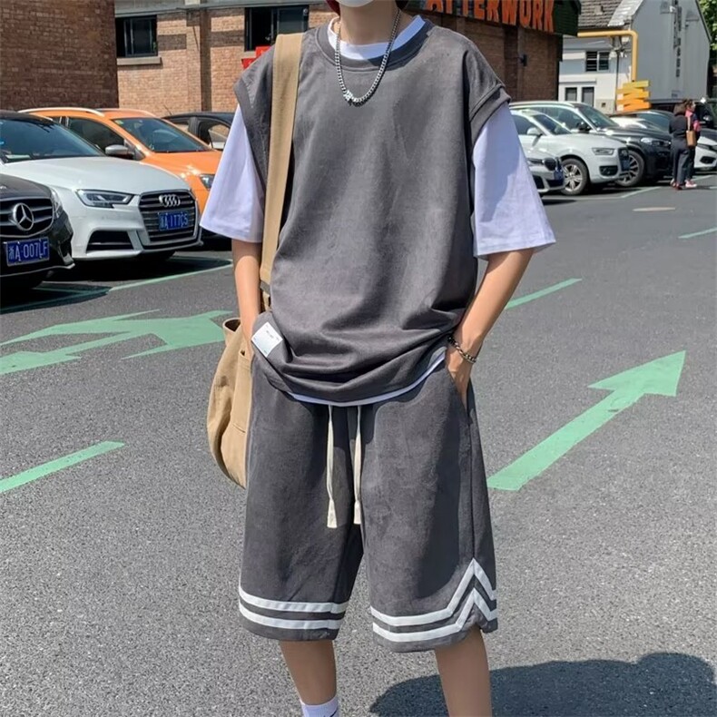 男潮流休闲套装宽松套装运动套装TZ9088P52，男装休闲套装，星座1116-2