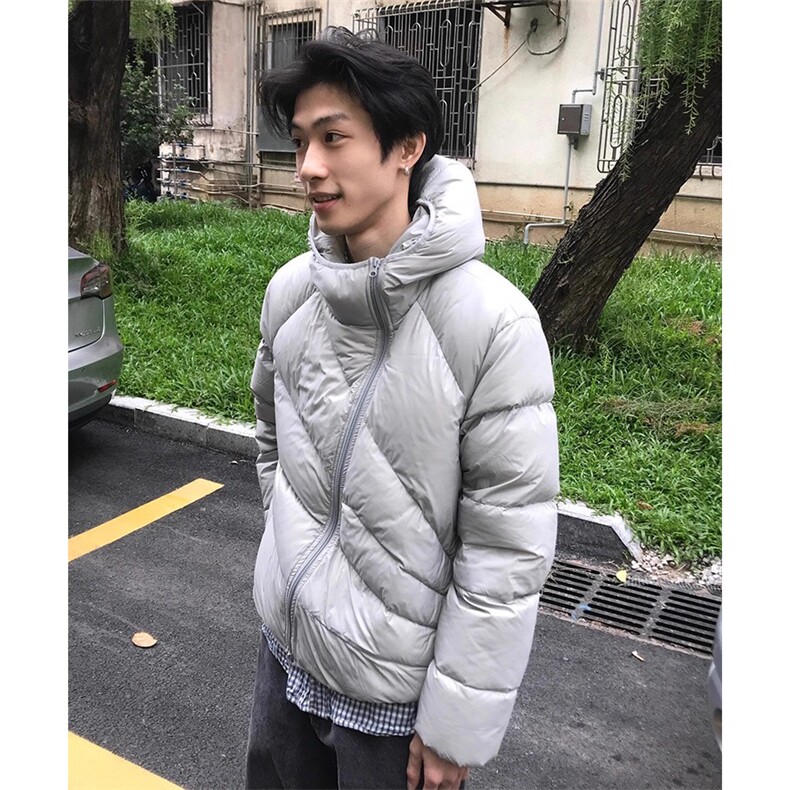 斜拉链排骨羽绒服宽松羽绒外套D328-YR969-P178,男装羽绒服,电商D328