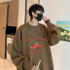 半高领毛衣男士大码针织衫男毛线衣男M18325-P45加绒款-P65，男装针织衫/毛衣，电商A040