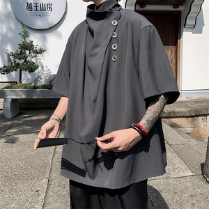 夏季日系简约半袖体恤港风潮ins宽松纯色短袖t恤男现货W8204-P45图片