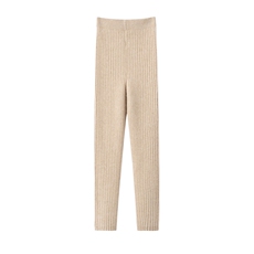 2025年秋季宽坑条打底裤时尚百搭通勤简约，女装打底裤，泰盈纯羊绒