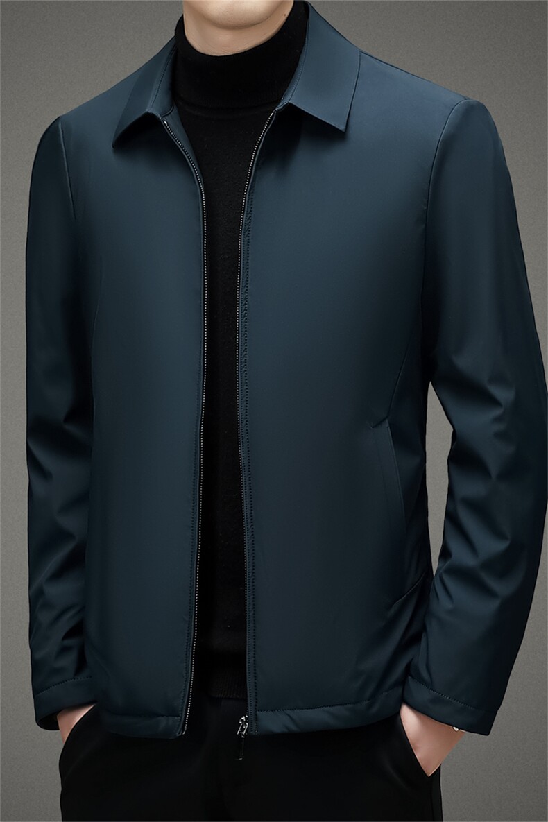 BAMJ-92202钱塘2020-2中年男士冬季厚款翻领简约百搭羽绒服P145,男装羽绒服,钱塘207-2