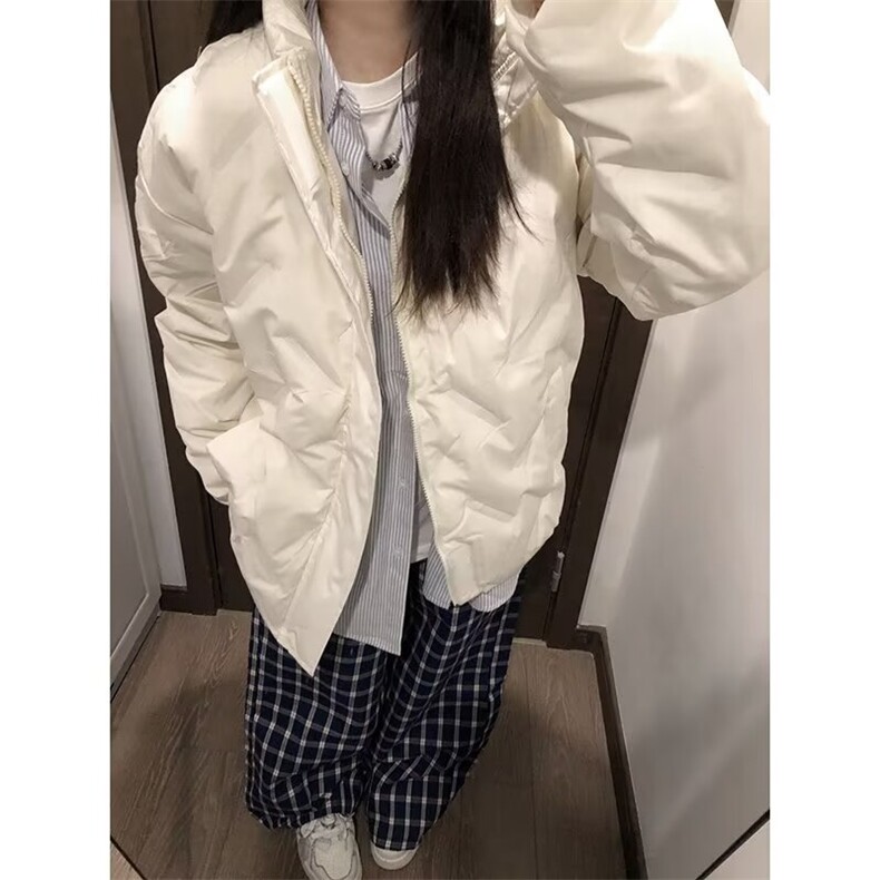 有货美式复古菱格棉服男冬季轻薄棉衣工装情侣面包服LY6608-P90,男装棉衣,星座1008