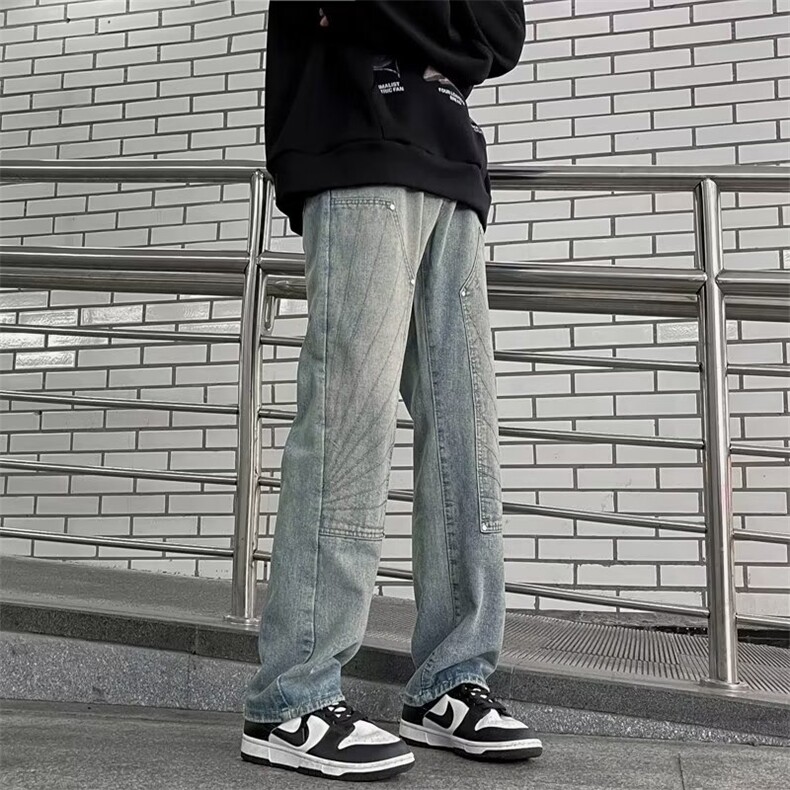 美式牛仔裤男款秋季长裤潮K6076P50,男装牛仔裤,星座1116-2