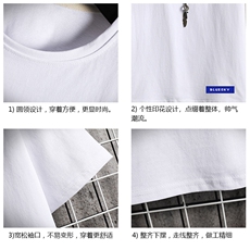 TD56202-P35短袖t恤套装男短裤两件套男装搭配一套帅气网格，男装T恤，电商A040A