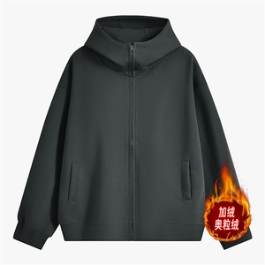 重磅500克boxy连帽卫衣双拉链开衫加绒奥粒绒 RH5359JR-P75图片