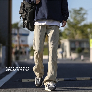 牛仔裤男秋季复古美式高街vibe裤宽松阔腿直筒休闲裤K790-特批-45图片