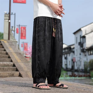 2025春夏风休闲时尚冰丝透气裤子男士阔腿直筒裤2411-P55图片