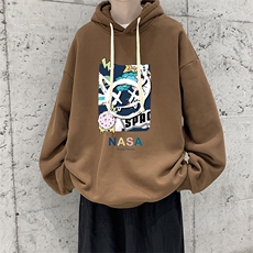 纯棉连帽卫衣男大码运动帽衫宽松薄WY2275-P35，男装卫衣，电商A040