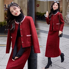 【bao款现货已出】2025冬装新款新娘回门服敬酒服钉钻两件套25毛，女装套装/套裙，雅静靓衣