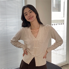 2025秋冬百搭时尚简约v领长袖针织衫，女装羊绒衫，玛卡隆羊绒