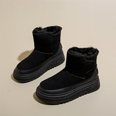 加绒高帮雪地靴女2024冬季新款学生ins韩版保暖休闲鞋棉鞋，女鞋雪地靴，电商A223