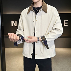 翻领夹克男春季简约宽松潮流百搭上衣服JK268-P78，男装夹克，星座308B-2