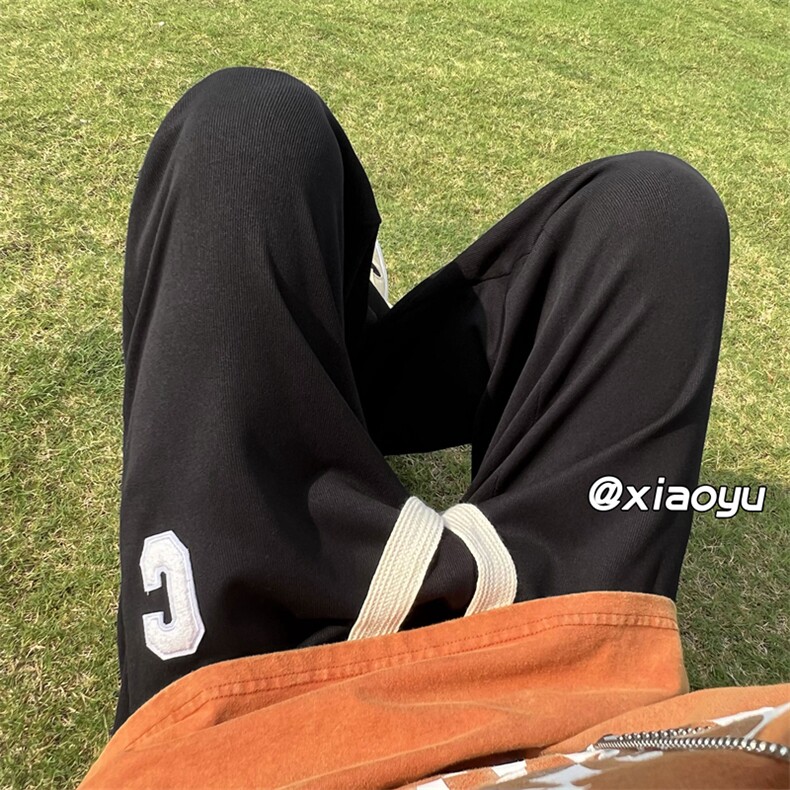 XZ616 秋季新款宽松百搭植绒字母C休闲卫裤 TY381 P50控65图片
