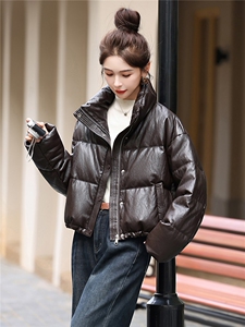 蛋白皮短款羽绒服女冬季2026新款小个子今年流行宝款加厚保暖外套图片
