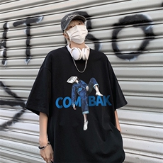 B239-1102-P25立体感人像印花夏季重磅落肩袖短袖T恤男美式，男装T恤，星座514-2(原B239)