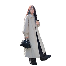 冬季新款英伦赫本风长款风衣型羽绒服2157P310K468，女装羽绒服，2C219