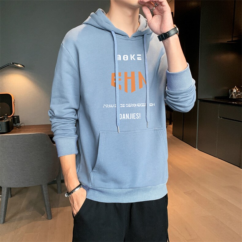 卫衣男2021春秋季韩版青少年运动休闲潮流连帽衣服DF173T图片