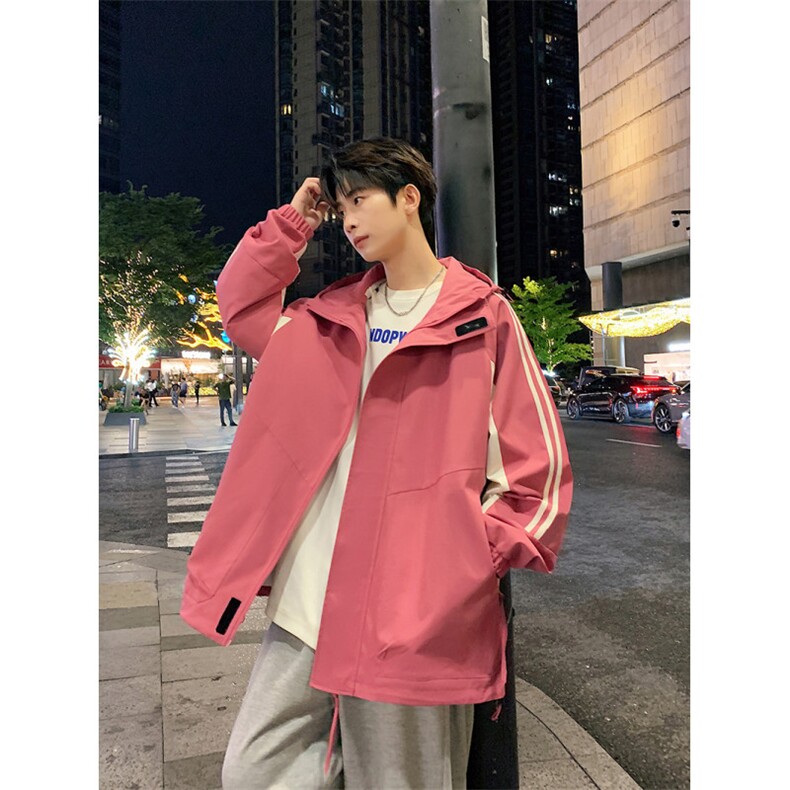 秋季新款二开宽松夹克男撞色三防冲锋衣外套DSA157B-JK7832-特P75,男装夹克,电商A157B