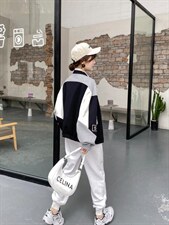 拼色立领外套，其它，魅力布梵