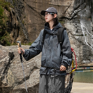 户外冲锋衣男女2026新款防风防水登山服外套A436-2535-P95,紫色衬衫搭配图片男图片