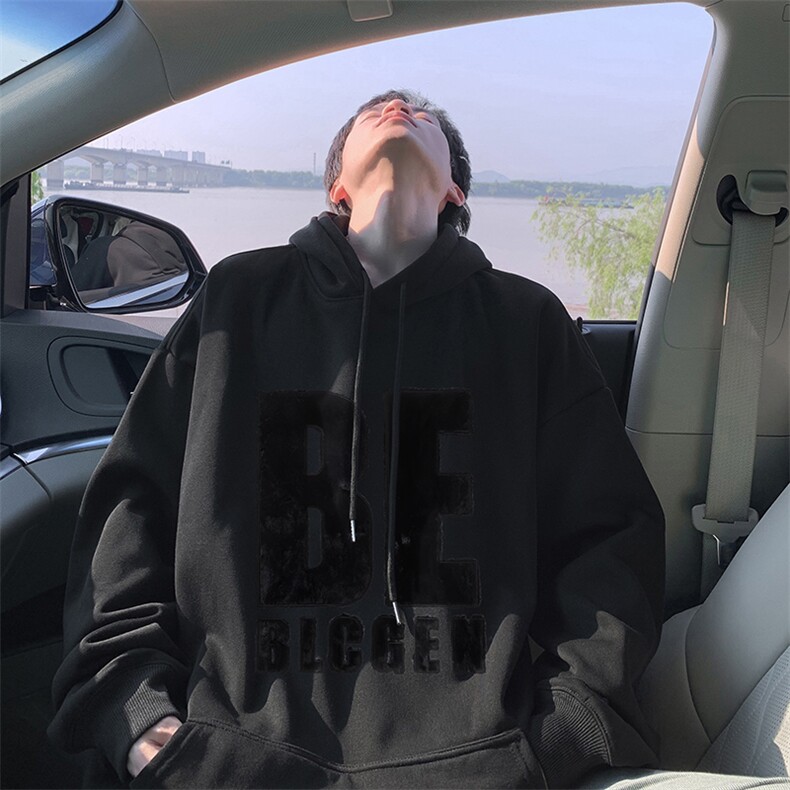 抖音得物供货可提供视频秋冬重磅美式宽松连帽卫衣DL2062,男装卫衣,电商A486