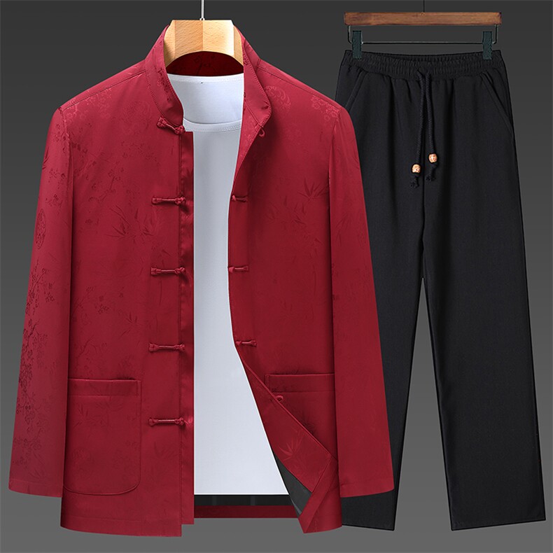 秋冬风男装刺绣中式唐装汉服夹克套装8012-P145，男装夹克，星座1105-3