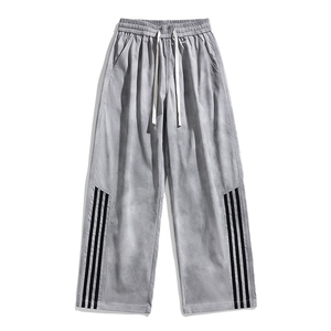 休闲裤男夏季新款港风宽松扎染工装阔腿长裤CK8203-P45图片