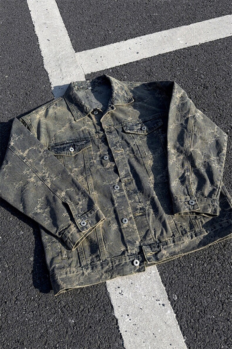 B221美式高街暗黑小众重工艺提花牛仔外套SY2434-特P70控118,男装工装外套,电商B221