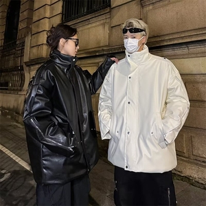 青少年羽绒棉服男女款冬季美式高街情侣装棉衣外套立领棉袄上衣潮图片