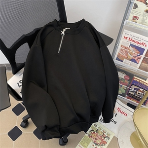 1506-1/W67831/P40情侣款宽松外套长袖上衣金属拉链套头卫衣男女图片