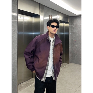 图 改夹克 潮牌美式解构立领棒球服夹克男春秋外套特P48图片