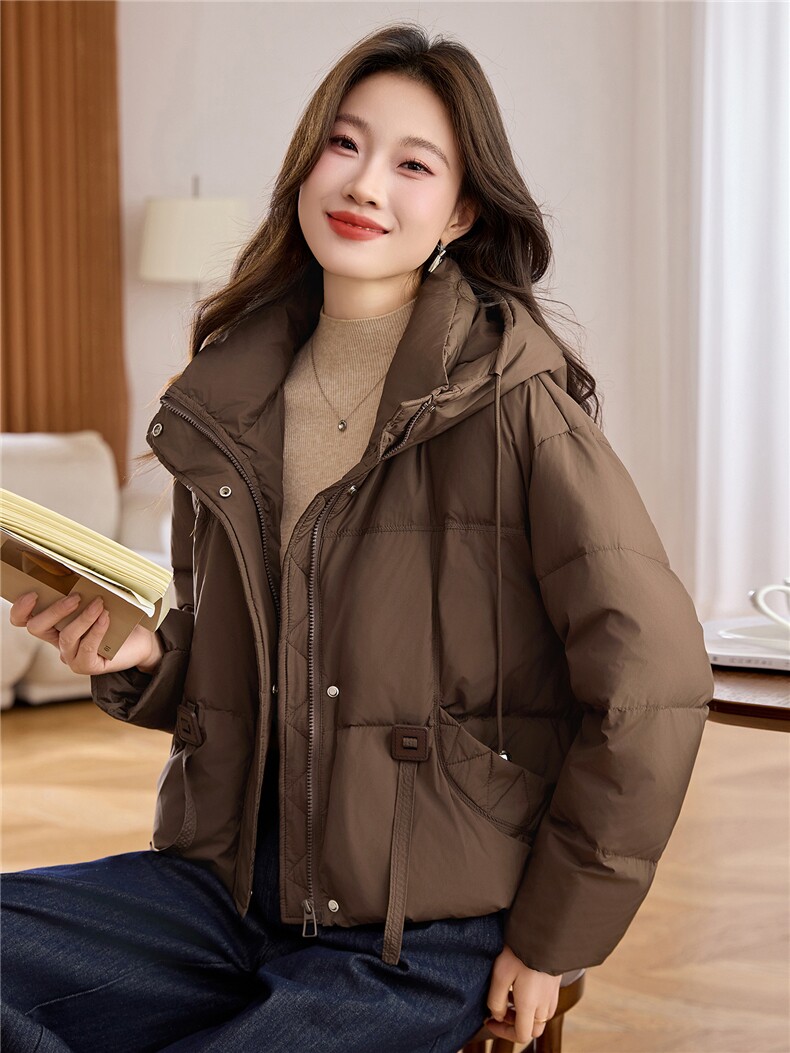 2025年冬季短款休闲羽绒新款保暖常规,女装羽绒服,依如秀(原杭风阁)