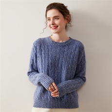 2025年秋季新款针织套头上衣时尚休闲简约风，女装针织衫/毛衣，绒盛美羊绒