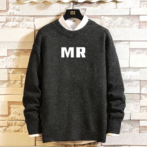 加厚加绒毛衣男大码毛线衣男针织衫 M19253-P45 加绒款-P65 砖墙图片