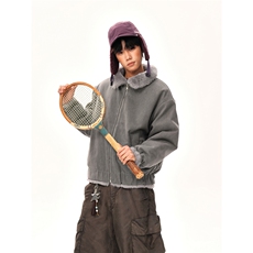 现货-秋冬兔毛外套双面穿夹克帆布外套绒加厚1016-1W111P95K158，男装夹克，星座1016-1（原电商B408-1）