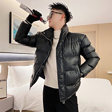AY62/P138控178/冬季社会小伙高级设计师百搭潮流棉服外套男黑首1，男装棉衣，星座305B-1