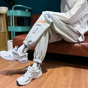 港风潮流秋季潮牌ins大码宽松束脚抽绳休闲时尚裤子A161-G230-P35，男装休闲裤，电商A161-2