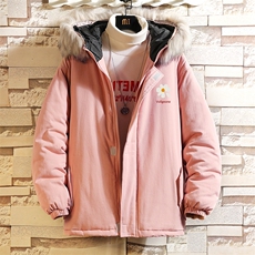 MM48059-P130冬季大毛领衣男士大码加厚袄男服砖墙挂拍，男装棉衣，电商A040A