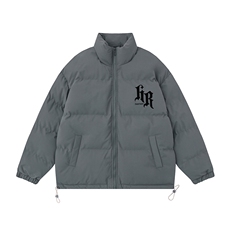 白底23新款冬季时尚百搭宽松字母印花潮流棉服外套MY2085P85控118，男装棉衣，电商A247-1