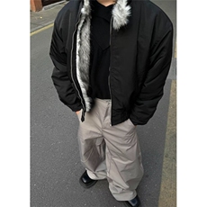 复古做旧座山雕加厚棉服男女宽松解构磨毛毛领立领外套M8892，男装棉衣，星座1116A（原606A-3）