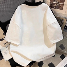得物300克重磅纯棉宽松撞色打底短袖拉链POLO衫T恤男RH5036-特P40，男装T恤，星座610B-1