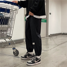 港风宽松百搭束脚渐变色大码九分裤休闲裤男长裤7202P40，男装休闲裤，星座227-7