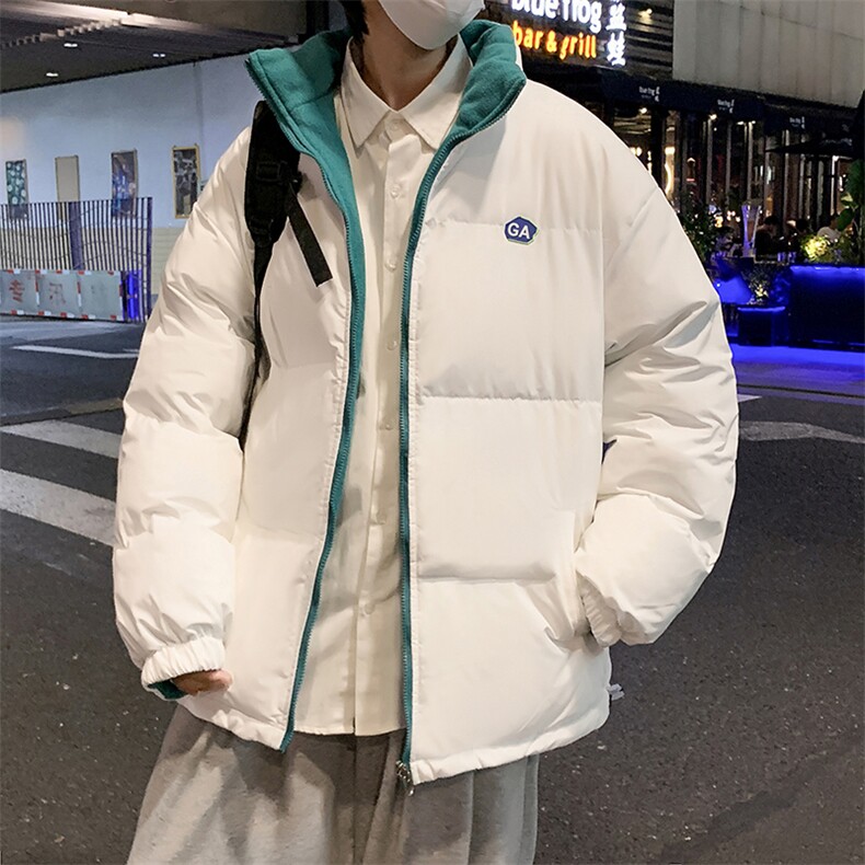 冬季加绒加厚立领服男潮牌ins宽松双面可穿休闲衣  W2179-P75图片