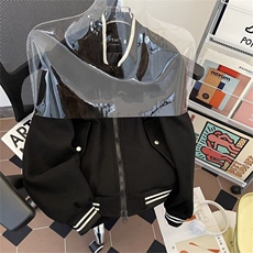 重磅短款廓形呢子棒球服夹克男女毛呢飞行服上衣外套W6335-P70，男装夹克，星座412-2