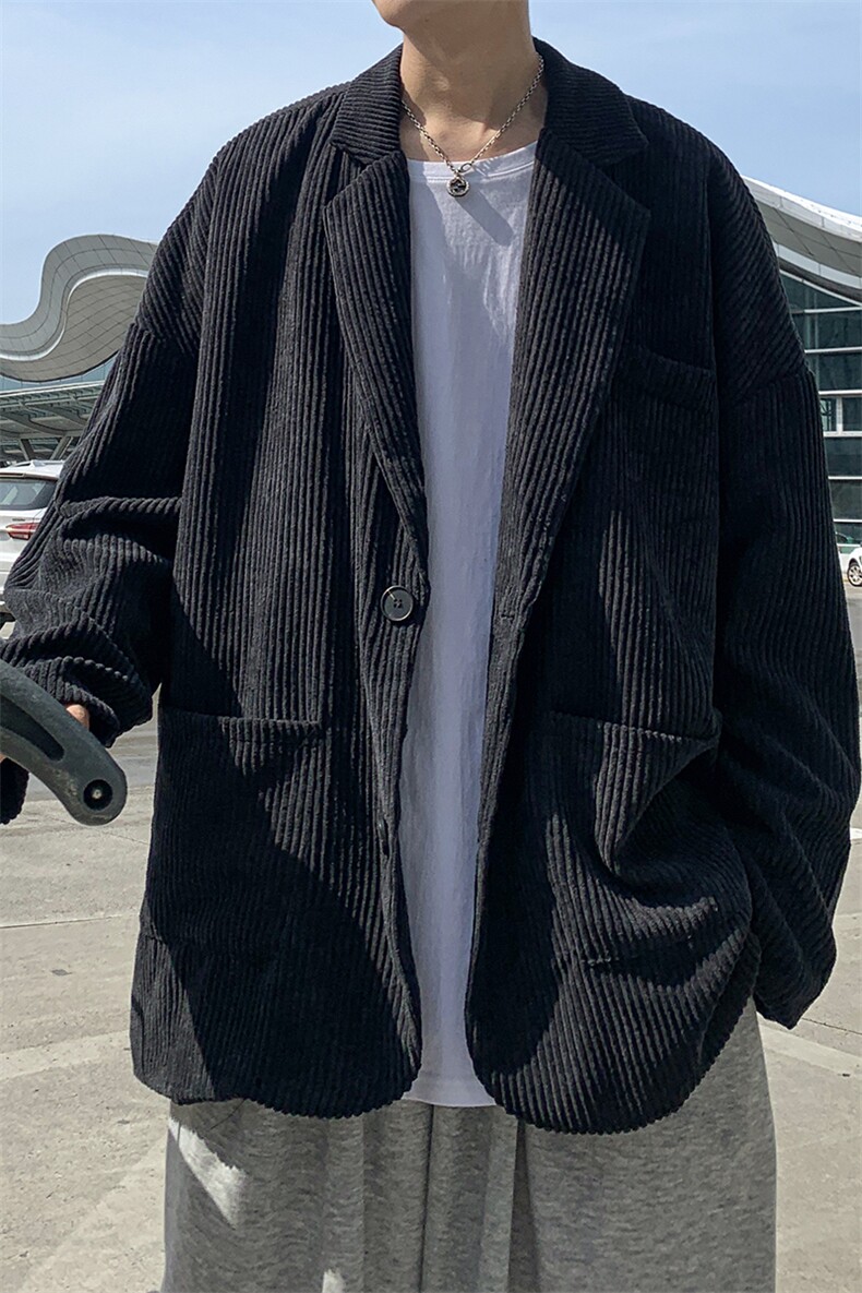 秋冬新款男装宽松休闲长袖西装外套西服上衣D201-DM168-P70,男装西服套装,电商D321-1